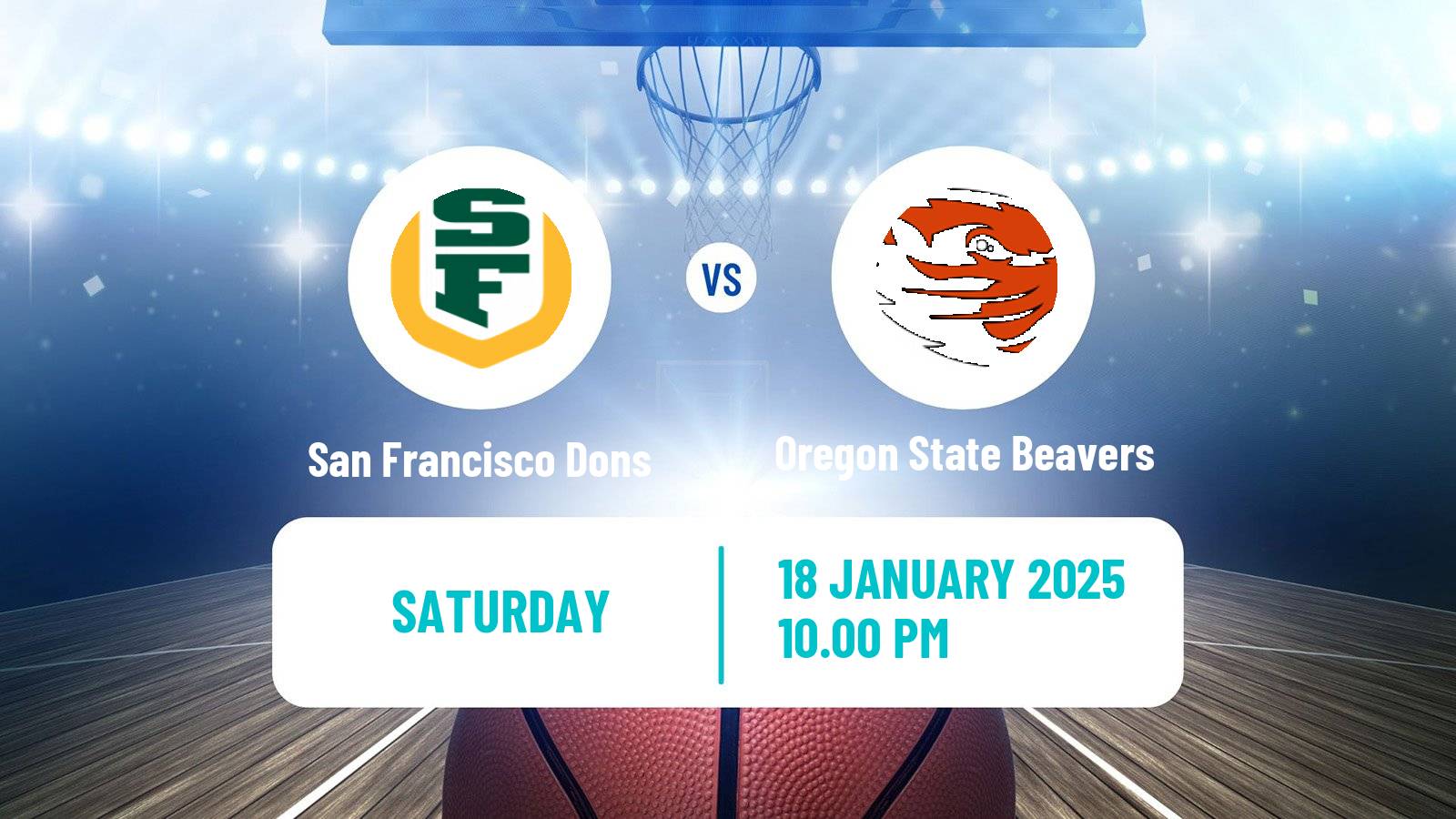 Basketball NCAA College Basketball San Francisco Dons - Oregon State Beavers