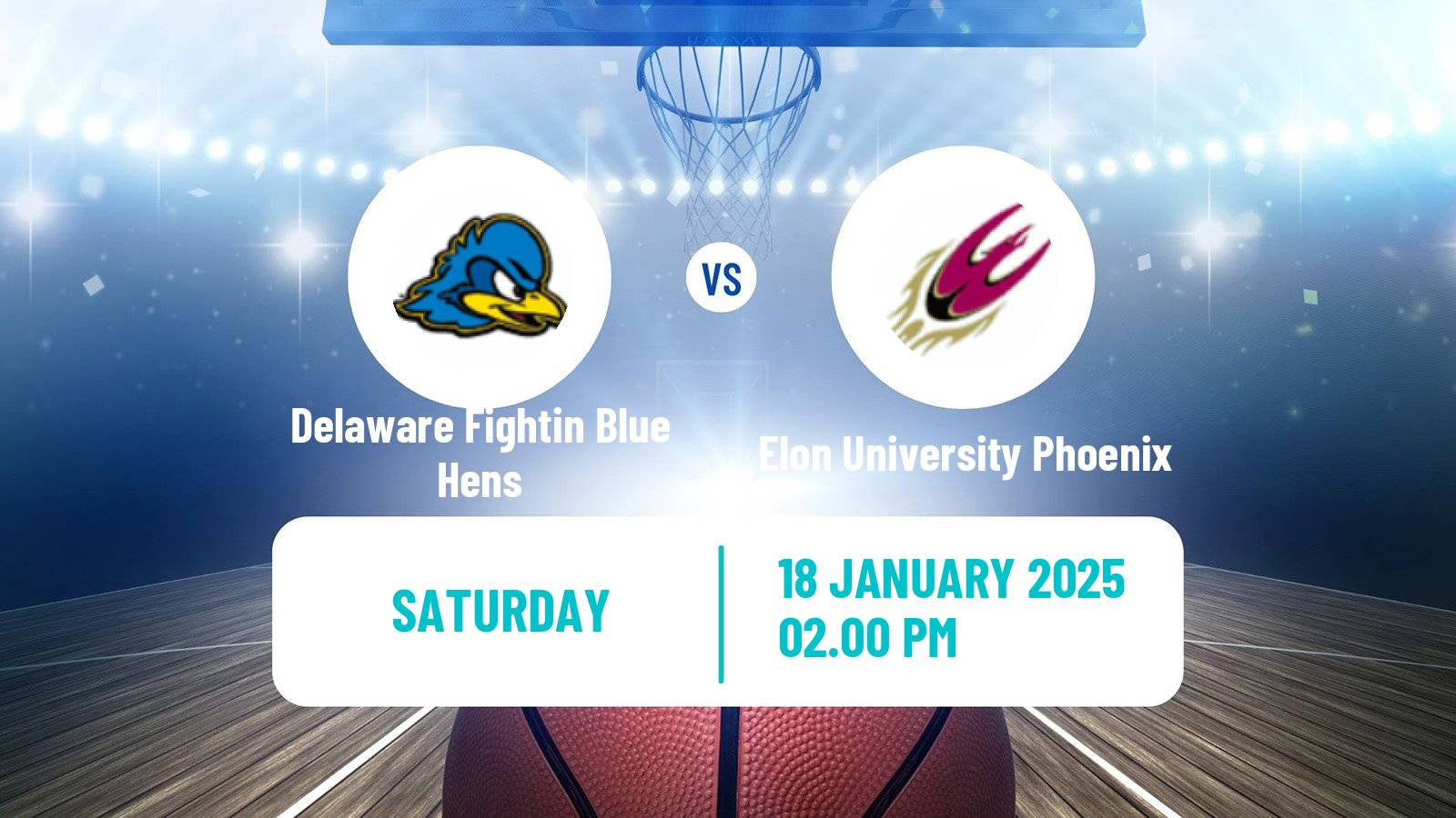 Basketball NCAA College Basketball Delaware Fightin Blue Hens - Elon University Phoenix