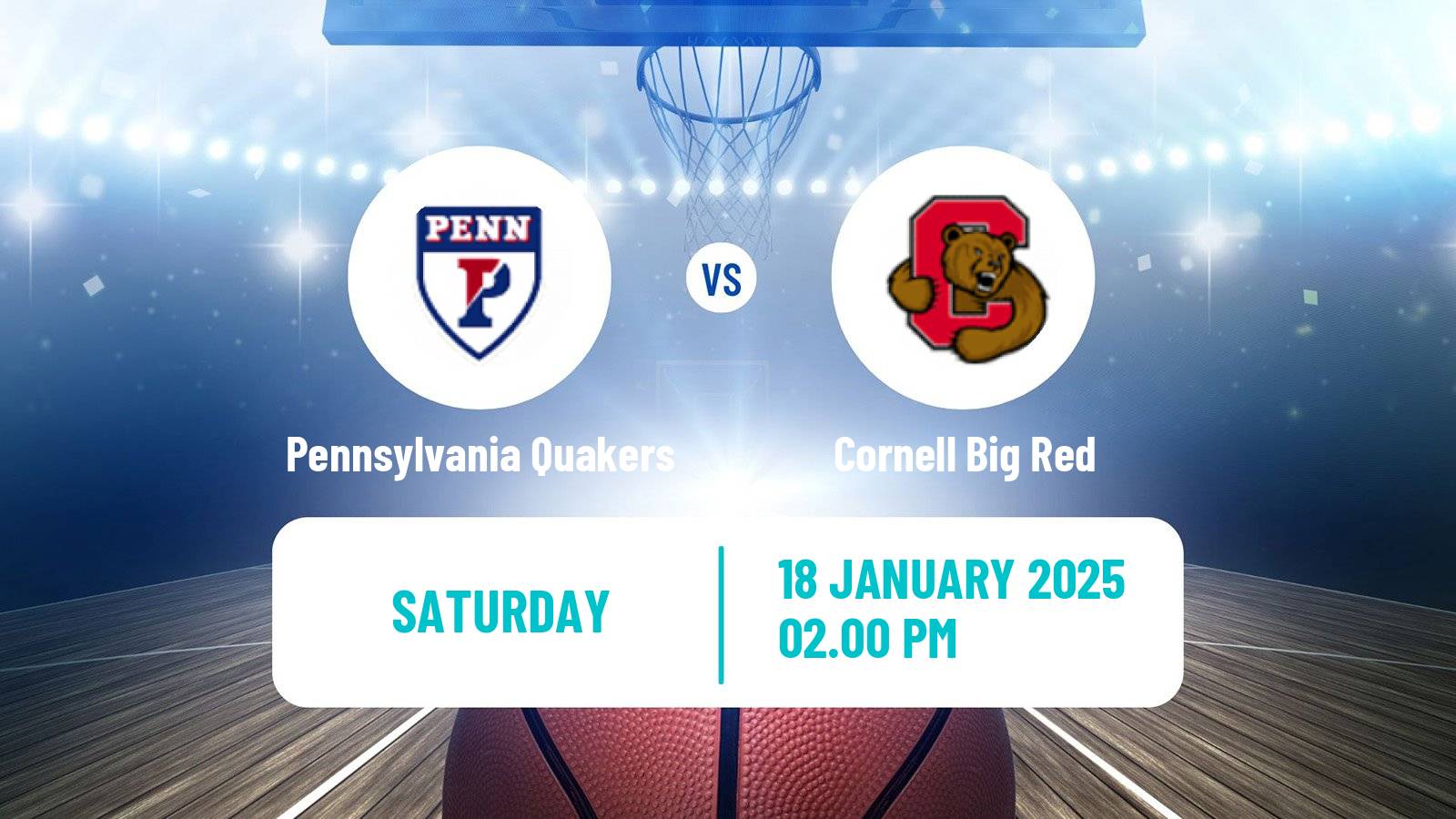 Basketball NCAA College Basketball Pennsylvania Quakers - Cornell Big Red