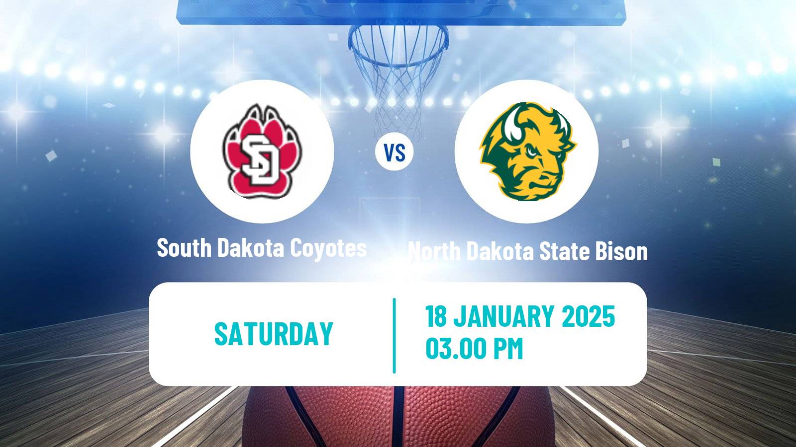 Basketball NCAA College Basketball South Dakota Coyotes - North Dakota State Bison