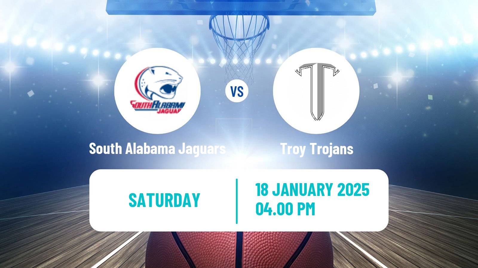 Basketball NCAA College Basketball South Alabama Jaguars - Troy Trojans