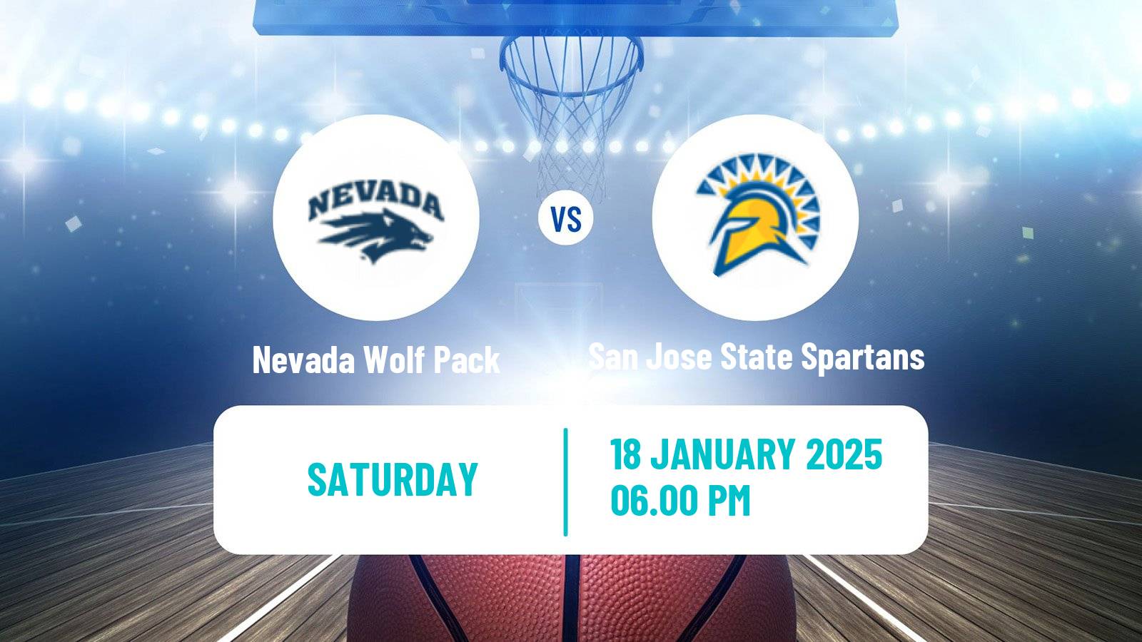 Basketball NCAA College Basketball Nevada Wolf Pack - San Jose State Spartans