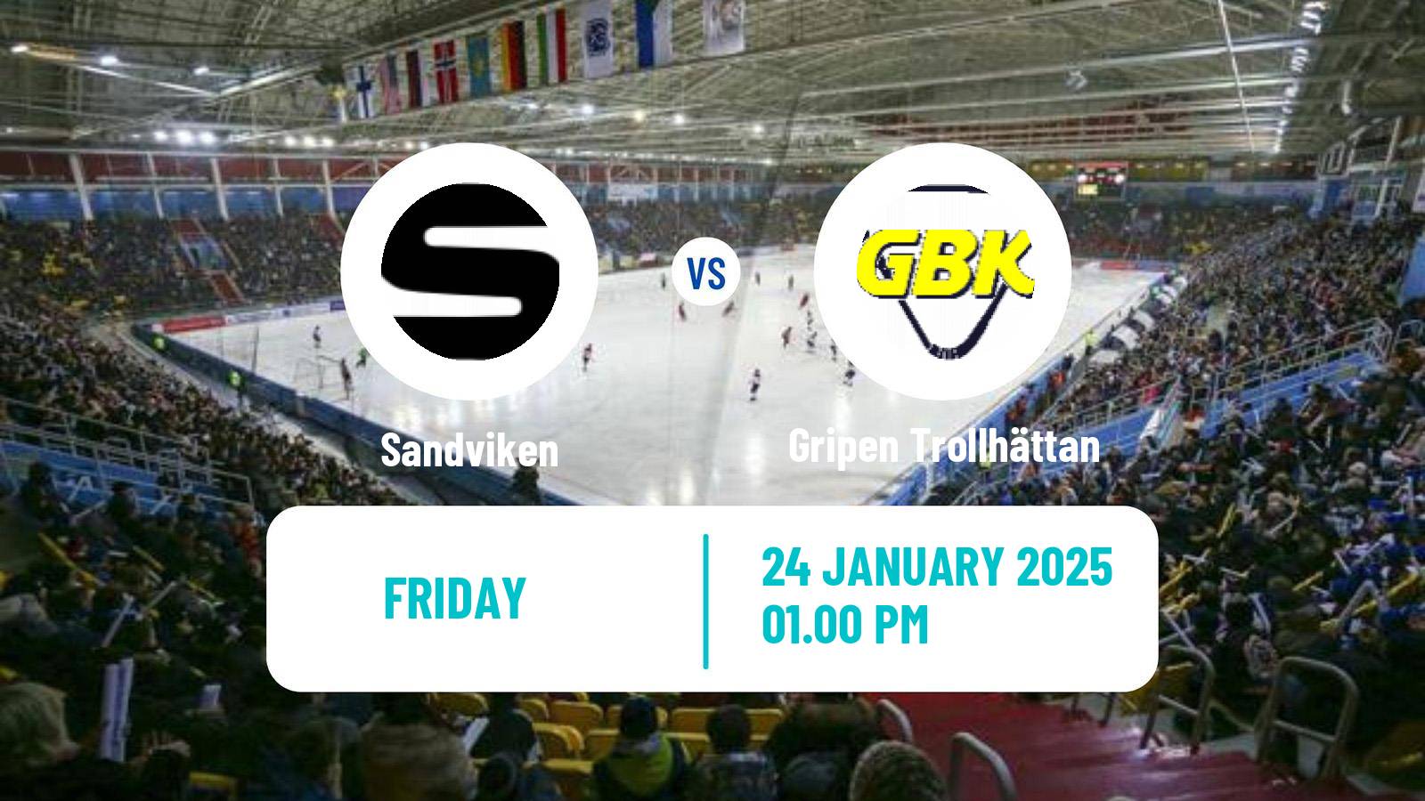 Bandy Swedish Elitserien Bandy Sandviken - Gripen Trollhättan