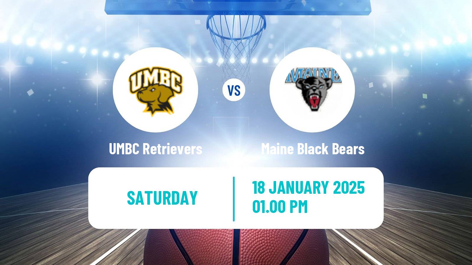 Basketball NCAA College Basketball UMBC Retrievers - Maine Black Bears