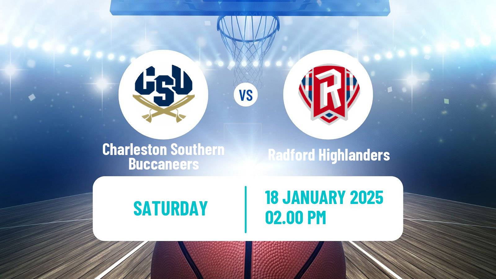 Basketball NCAA College Basketball Charleston Southern Buccaneers - Radford Highlanders