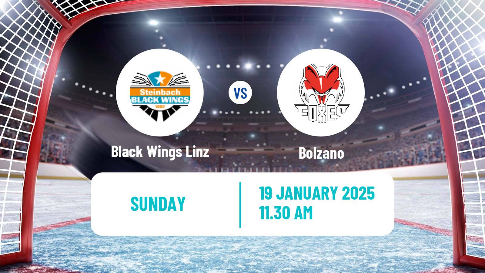 Hockey Austrian Ice Hockey League Black Wings Linz - Bolzano