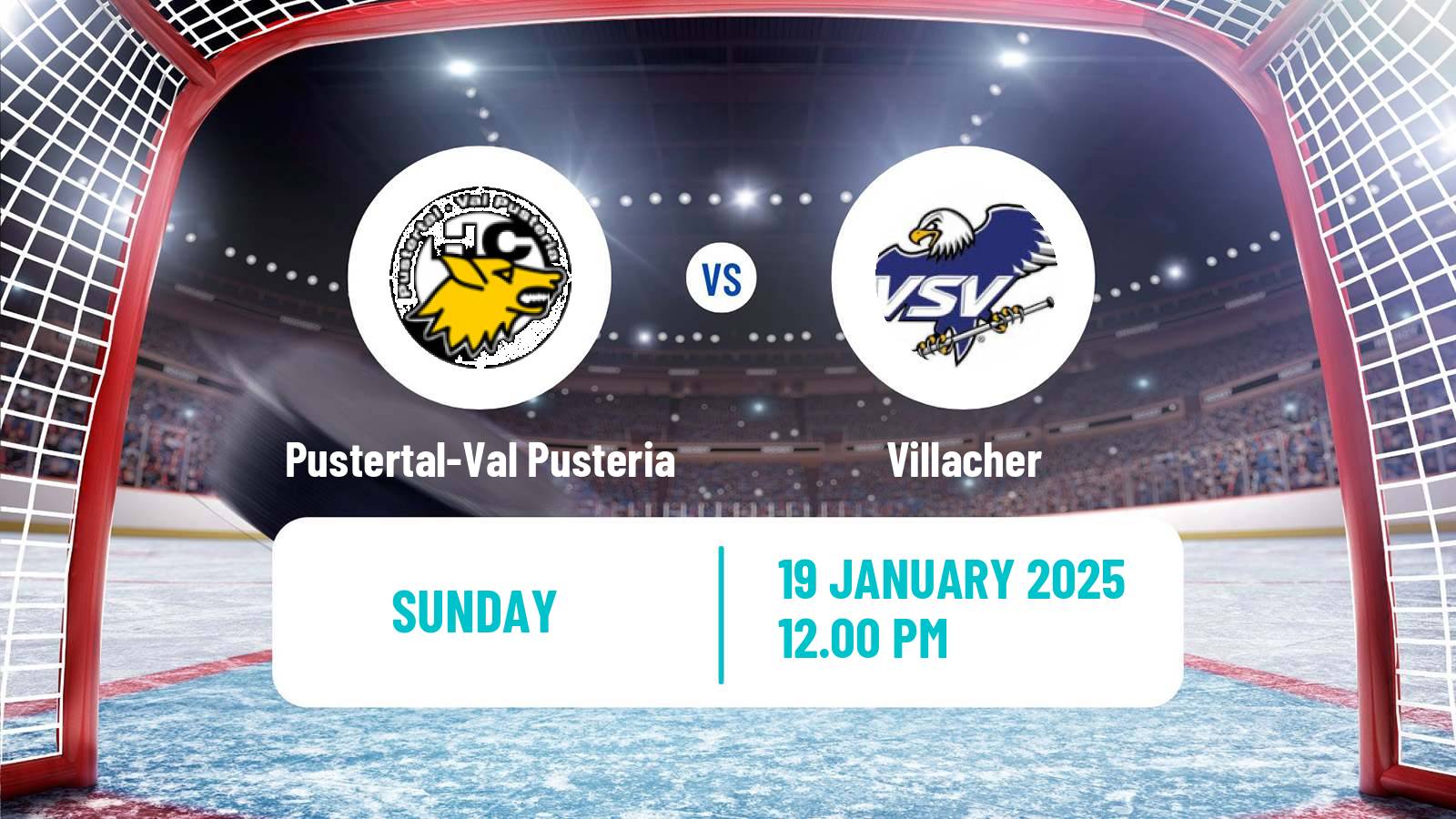 Hockey Austrian Ice Hockey League Pustertal-Val Pusteria - Villacher