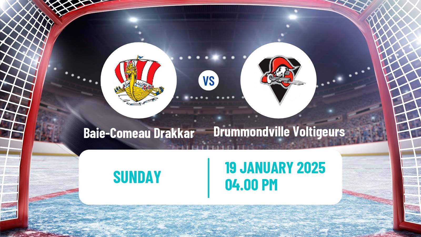 Hockey QMJHL Baie-Comeau Drakkar - Drummondville Voltigeurs