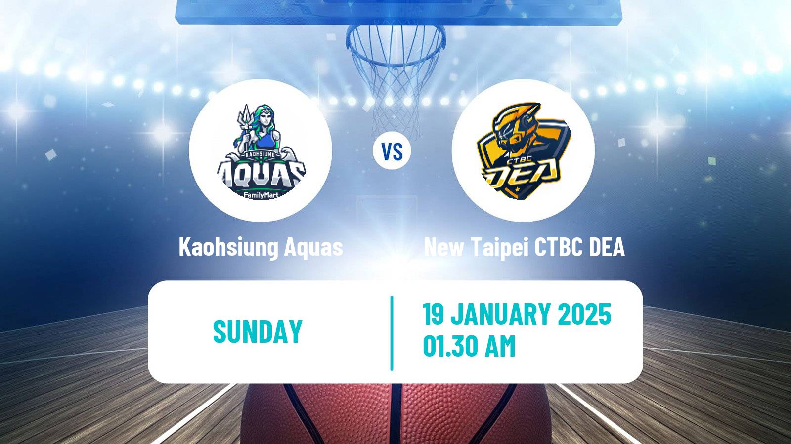 Basketball Taiwan TPBL Kaohsiung Aquas - New Taipei CTBC DEA