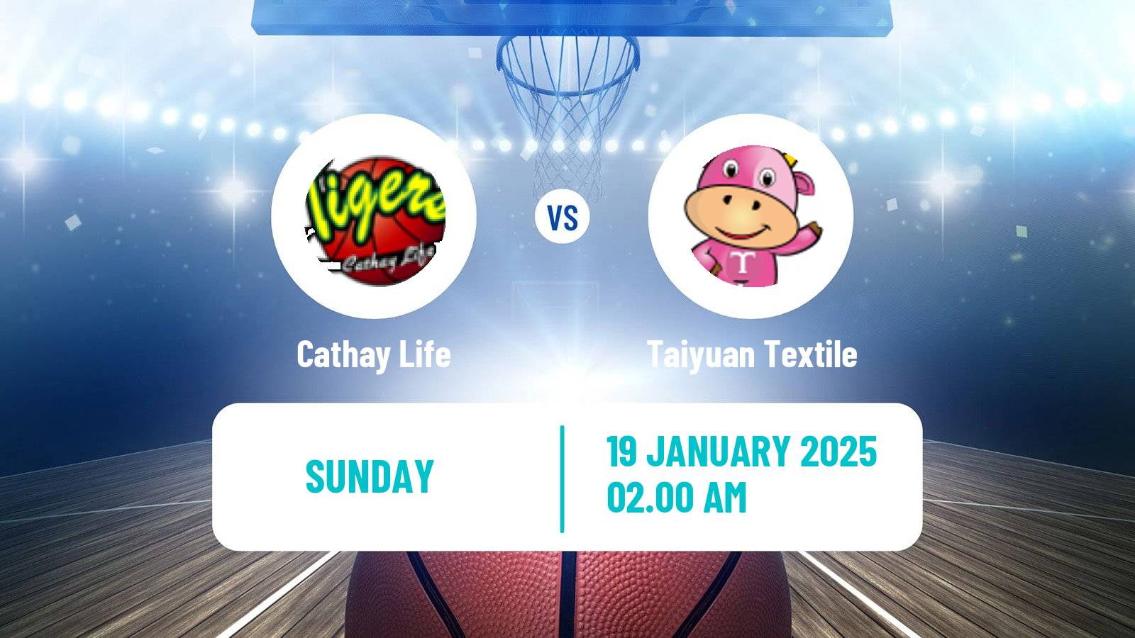 Basketball Taiwan WSBL Women Cathay Life - Taiyuan Textile