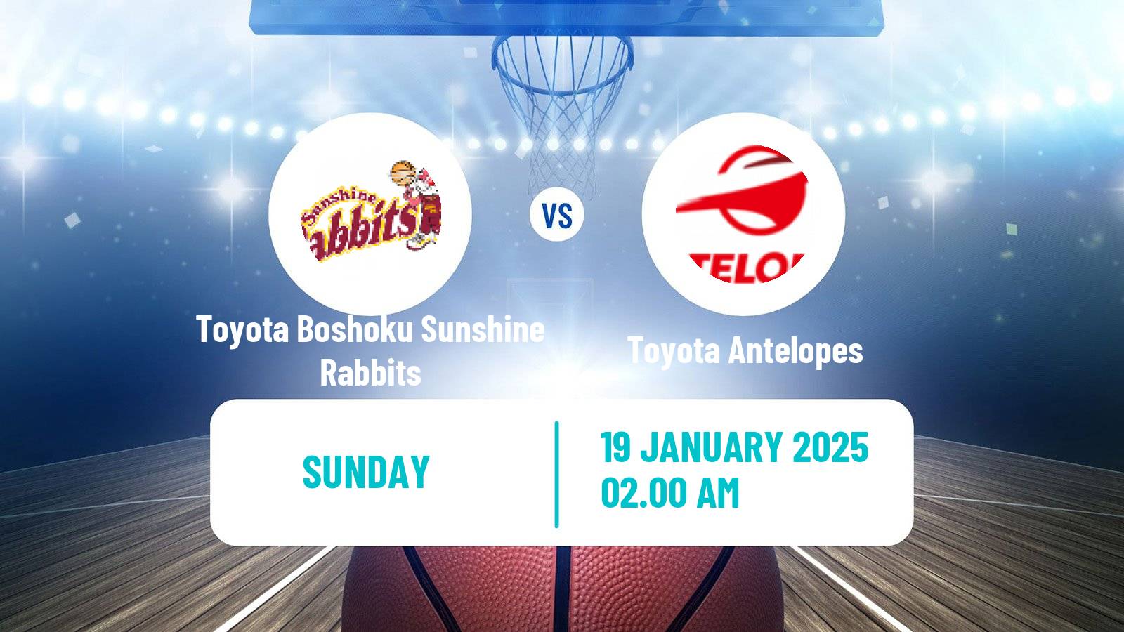 Basketball Japan W League Basketball Toyota Boshoku Sunshine Rabbits - Toyota Antelopes