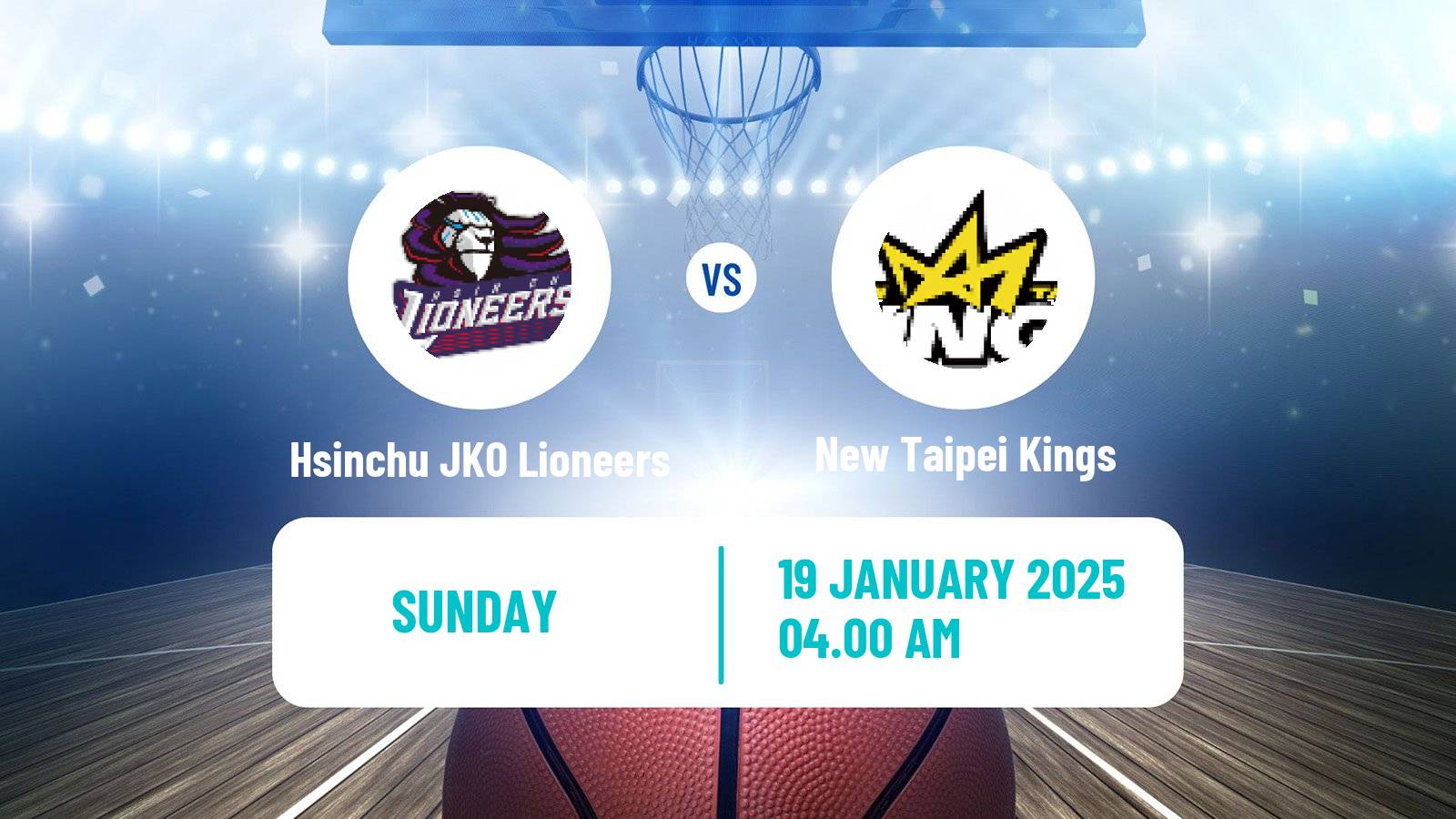 Basketball Taiwan TPBL Hsinchu JKO Lioneers - New Taipei Kings