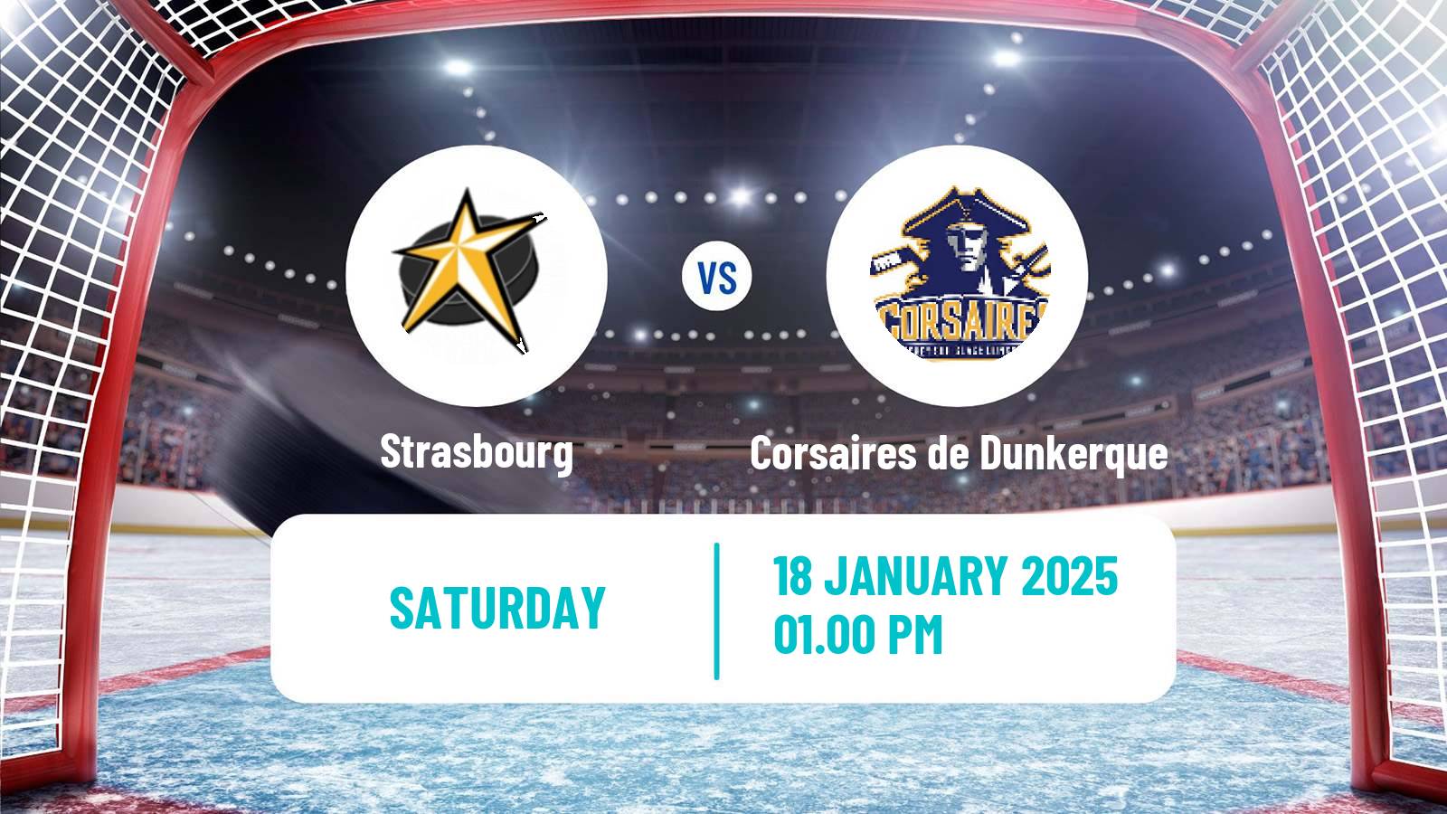 Hockey French D1 Ice Hockey Strasbourg - Corsaires de Dunkerque