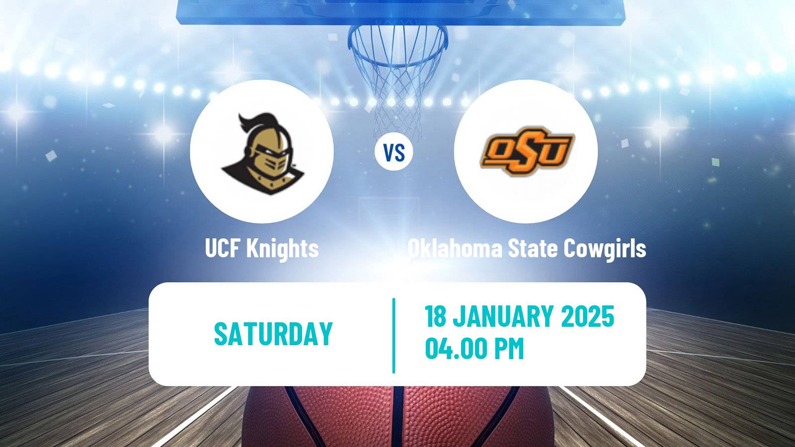 Basketball NCAA College Basketball Women UCF Knights - Oklahoma State Cowgirls