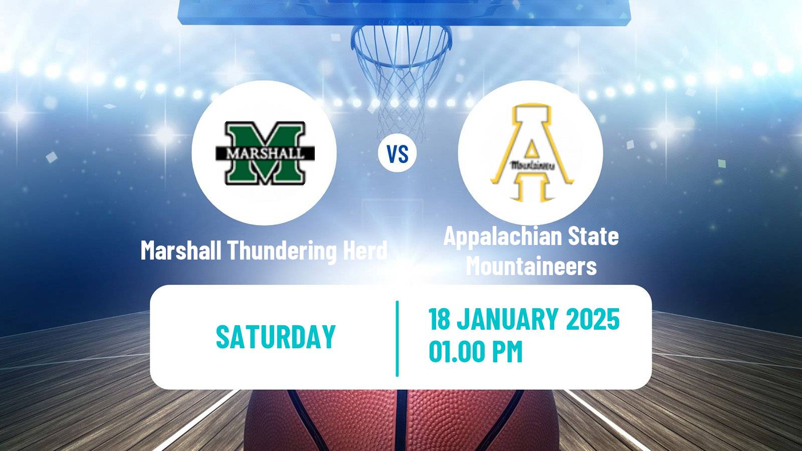 Basketball NCAA College Basketball Women Marshall Thundering Herd - Appalachian State Mountaineers