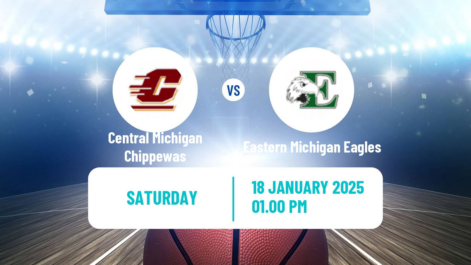 Basketball NCAA College Basketball Women Central Michigan Chippewas - Eastern Michigan Eagles