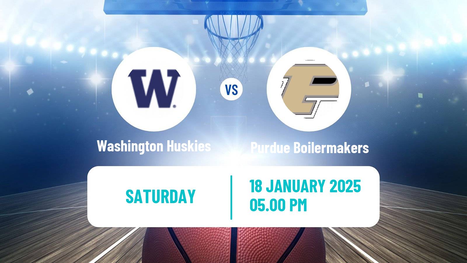 Basketball NCAA College Basketball Women Washington Huskies - Purdue Boilermakers