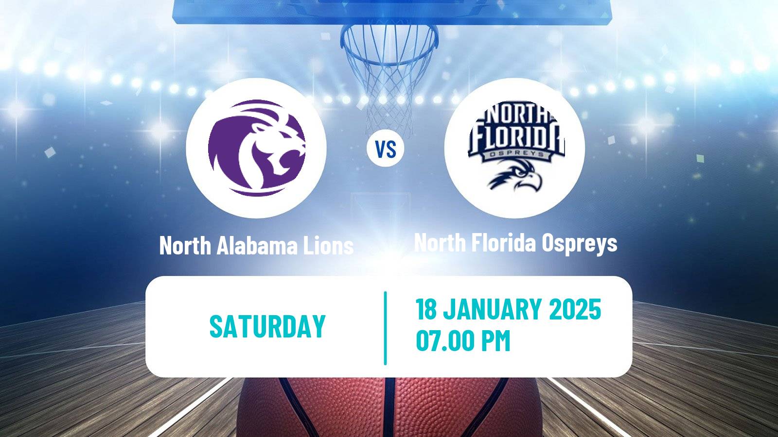 Basketball NCAA College Basketball Women North Alabama Lions - North Florida Ospreys