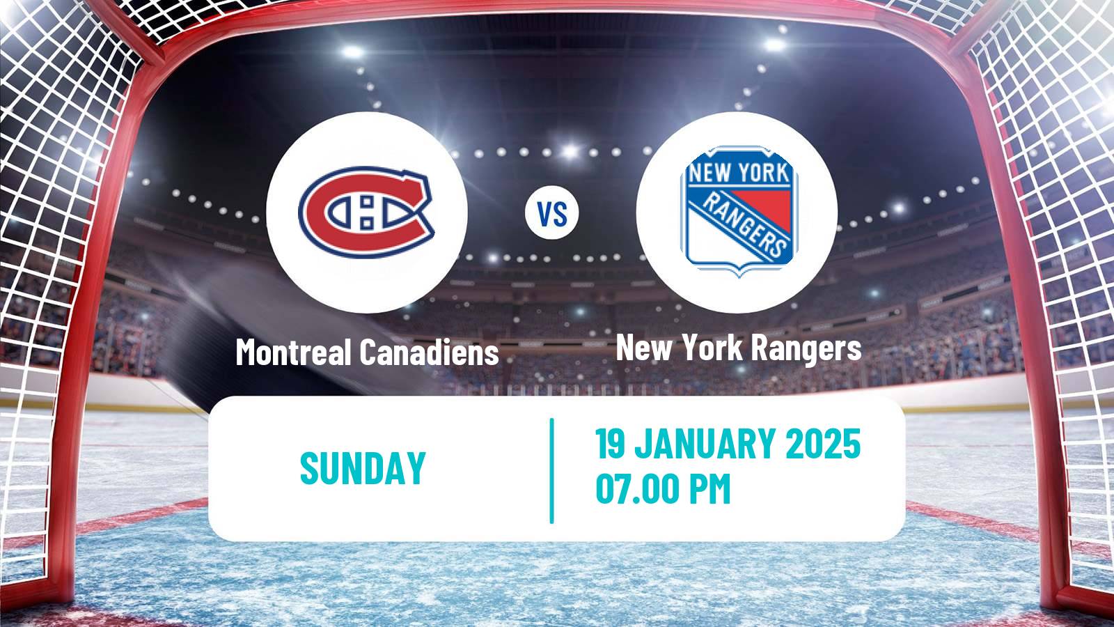 Hockey NHL Montreal Canadiens - New York Rangers