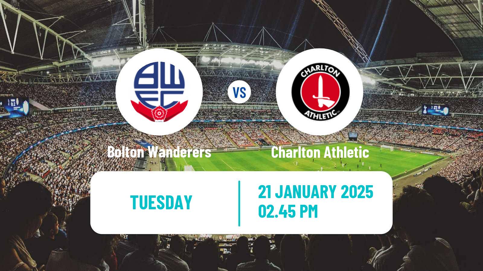 Soccer English League One Bolton Wanderers - Charlton Athletic