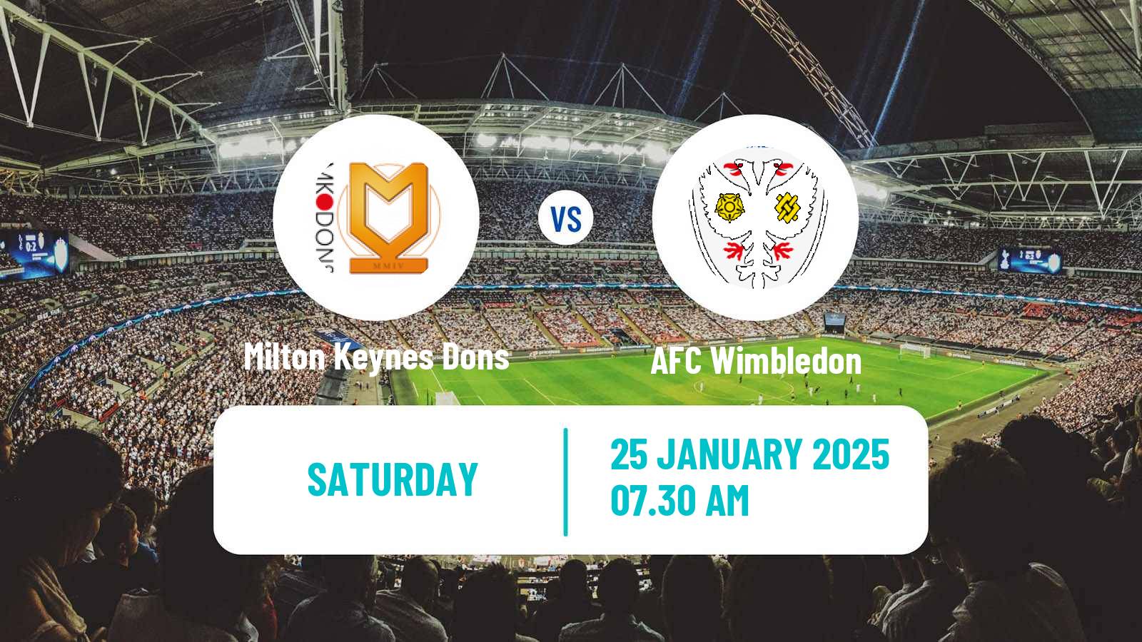 Soccer English League Two Milton Keynes Dons - AFC Wimbledon