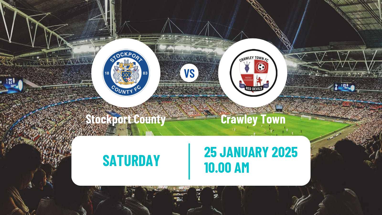 Soccer English League One Stockport County - Crawley Town