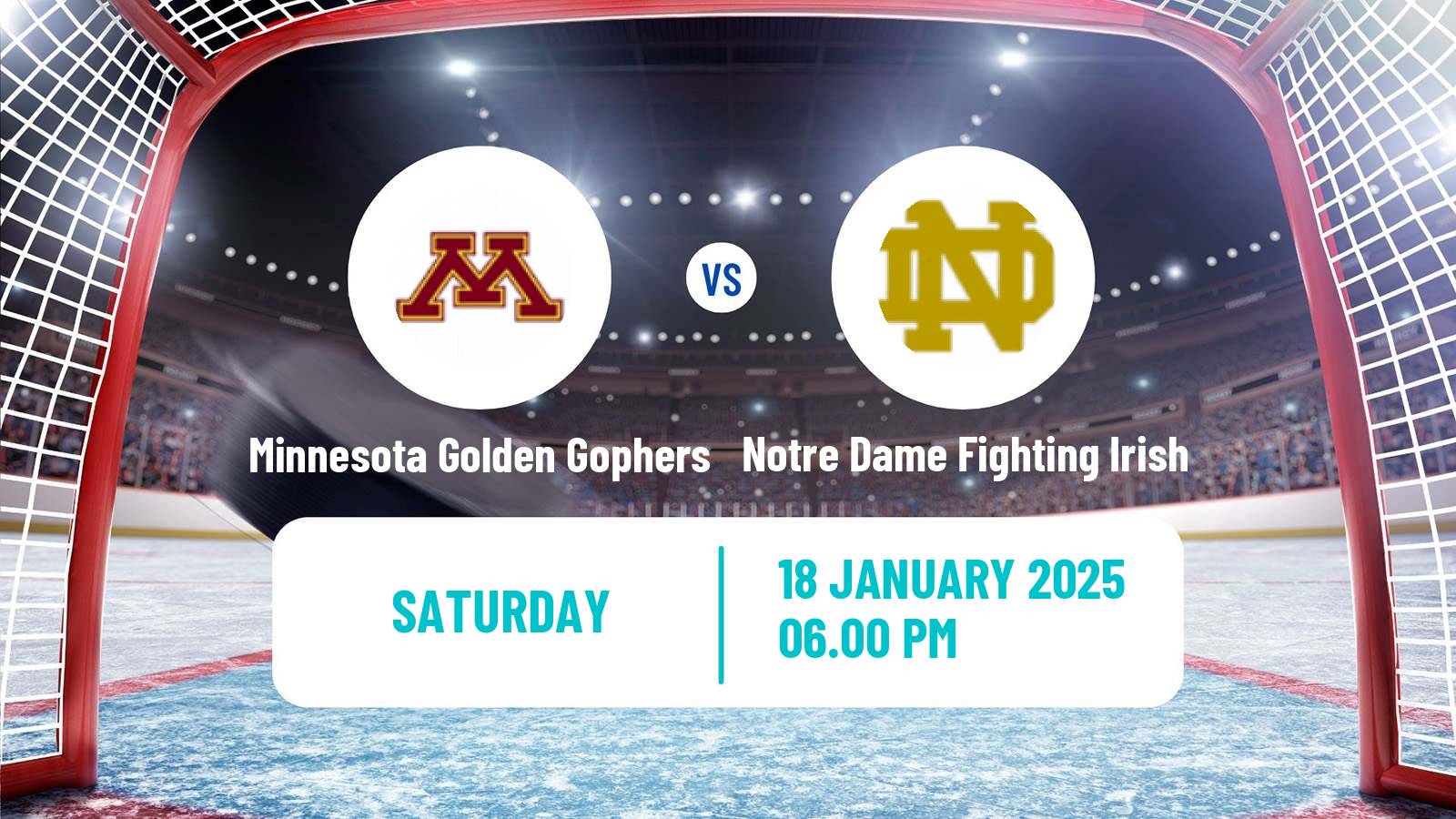 Hockey NCAA Hockey Minnesota Golden Gophers - Notre Dame Fighting Irish