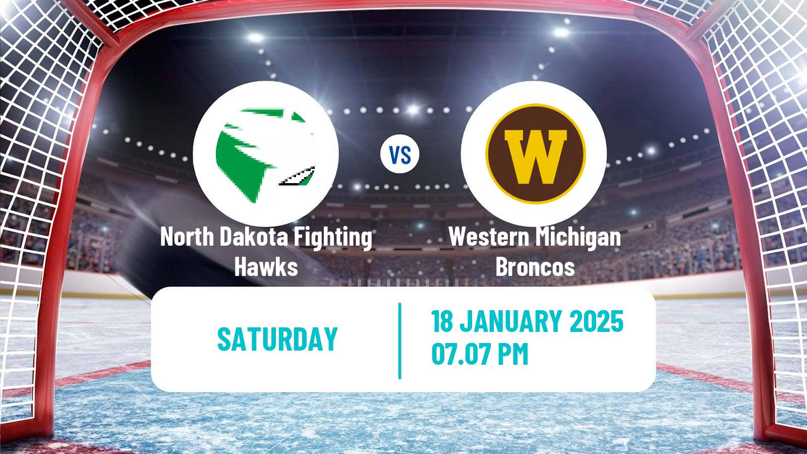 Hockey NCAA Hockey North Dakota Fighting Hawks - Western Michigan Broncos