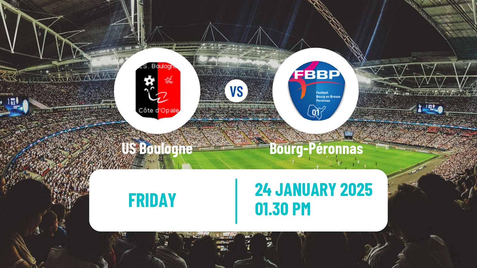 Soccer French National League Boulogne - Bourg-Péronnas