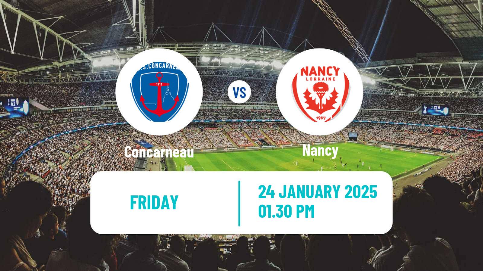 Soccer French National League Concarneau - Nancy