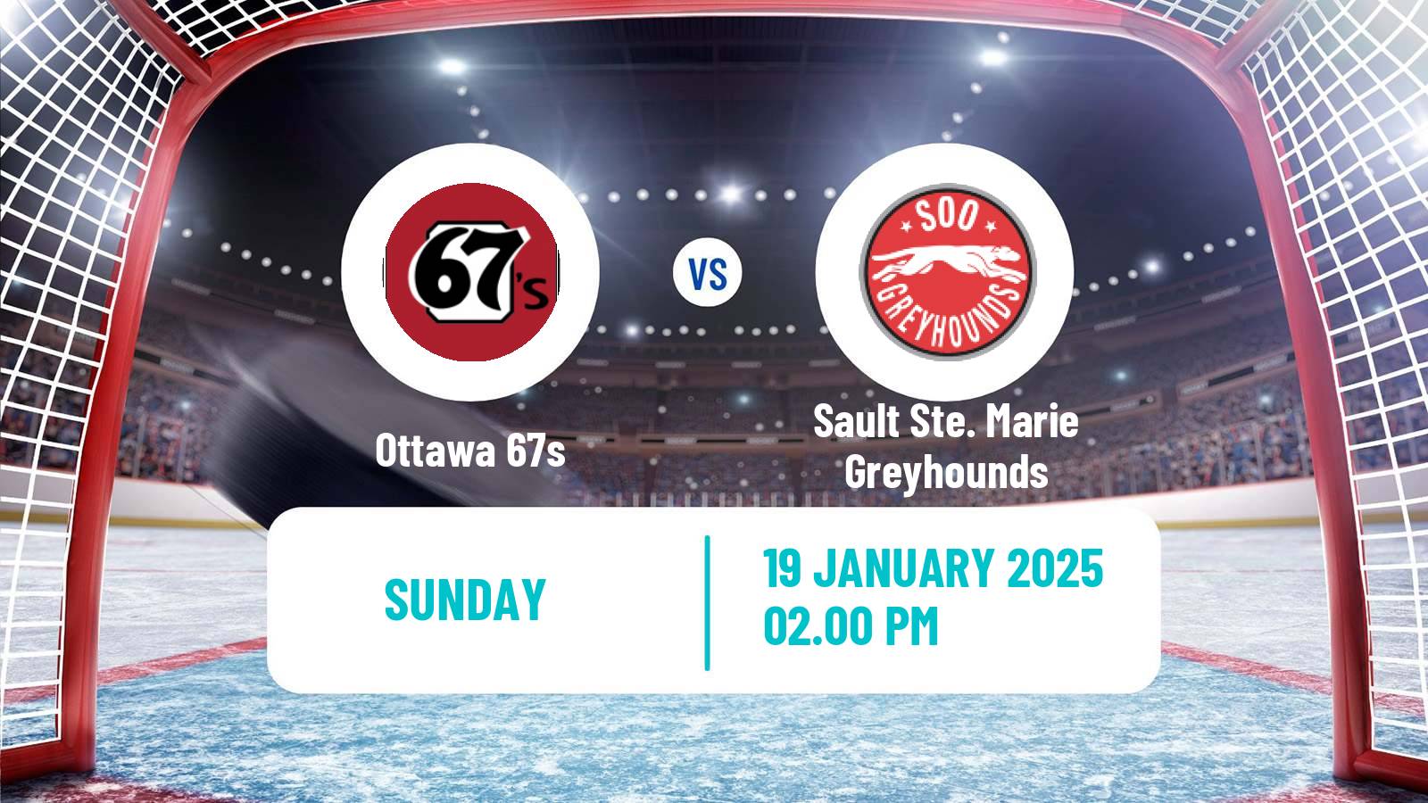 Hockey OHL Ottawa 67s - Sault Ste. Marie Greyhounds