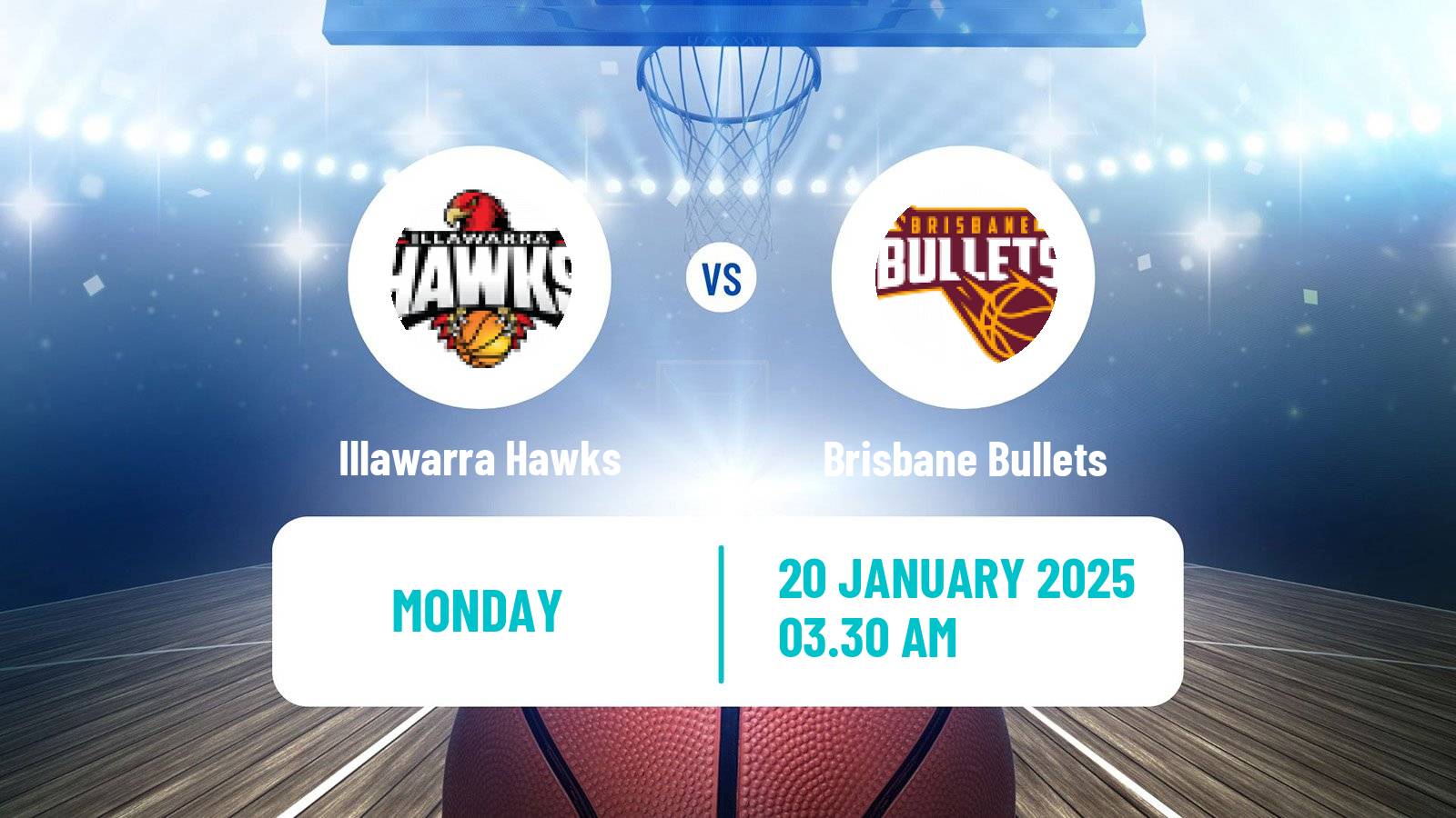 Basketball Australian NBL Illawarra Hawks - Brisbane Bullets