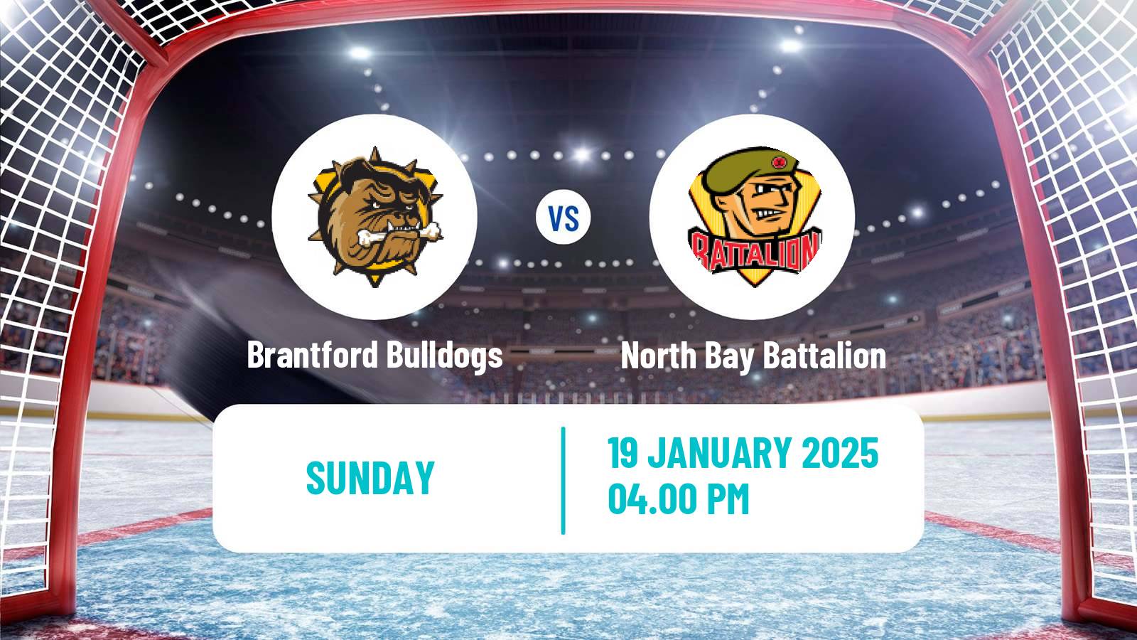 Hockey OHL Brantford Bulldogs - North Bay Battalion