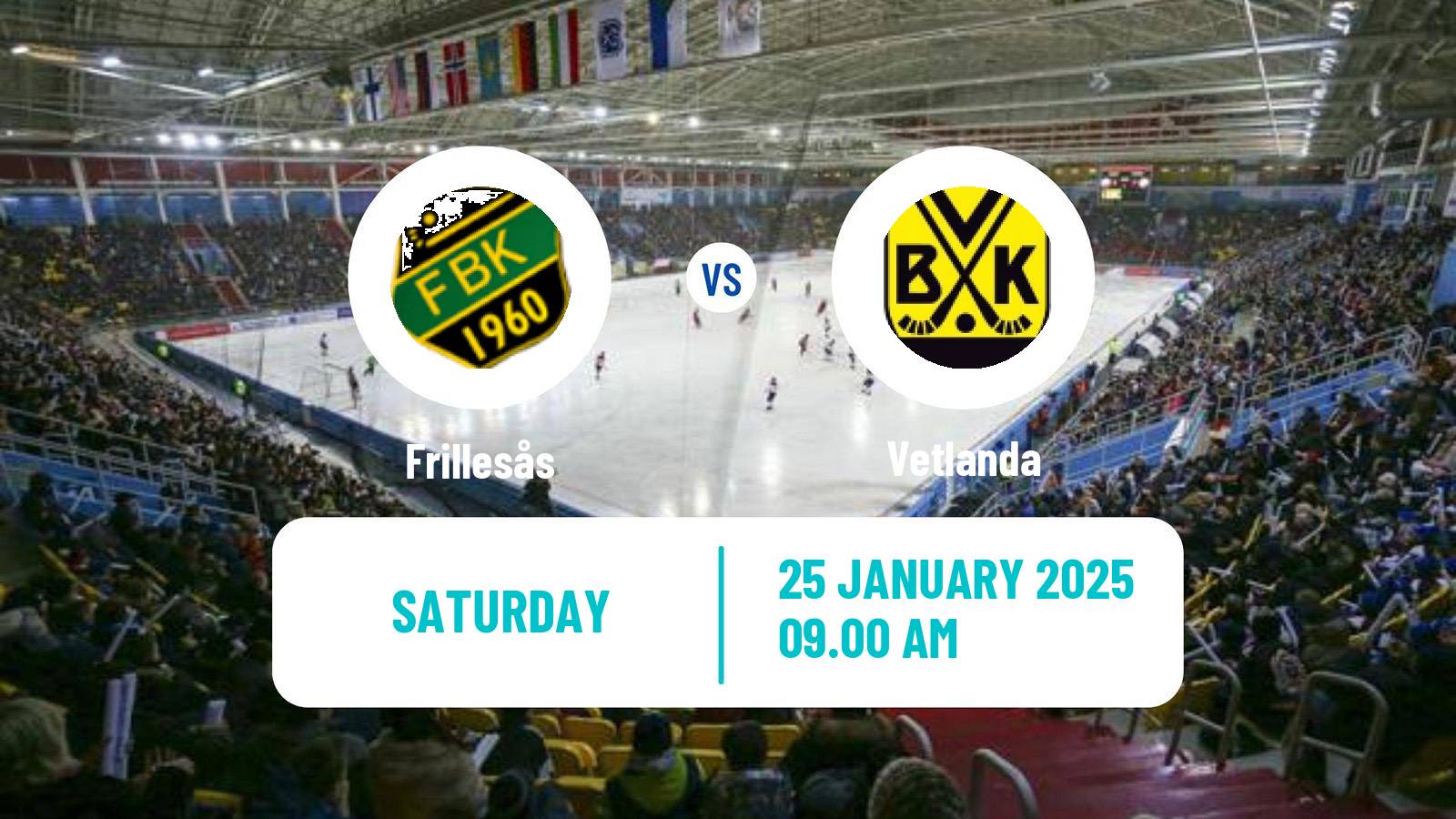 Bandy Swedish Elitserien Bandy Frillesås - Vetlanda