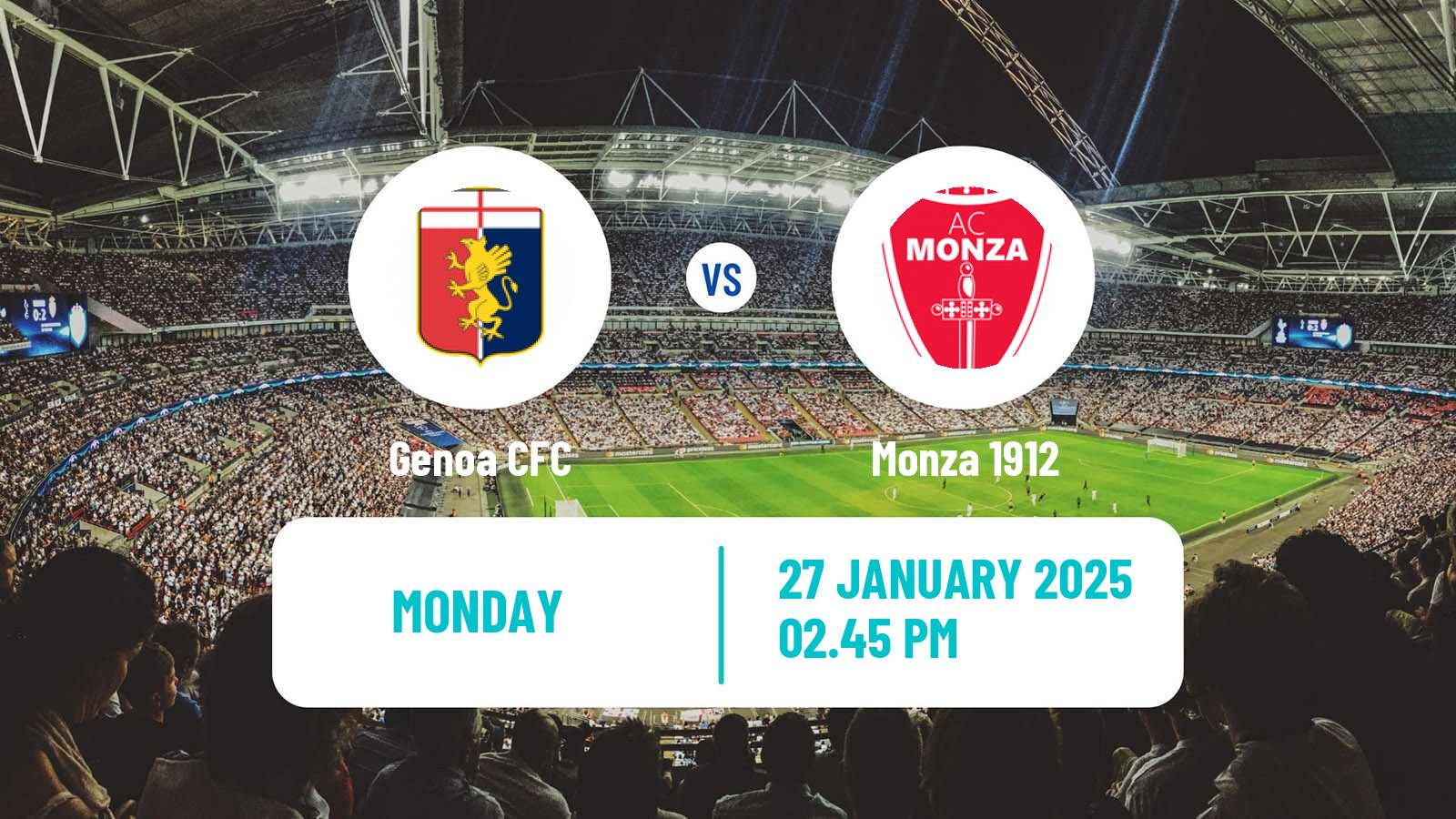 Soccer Italian Serie A Genoa - Monza