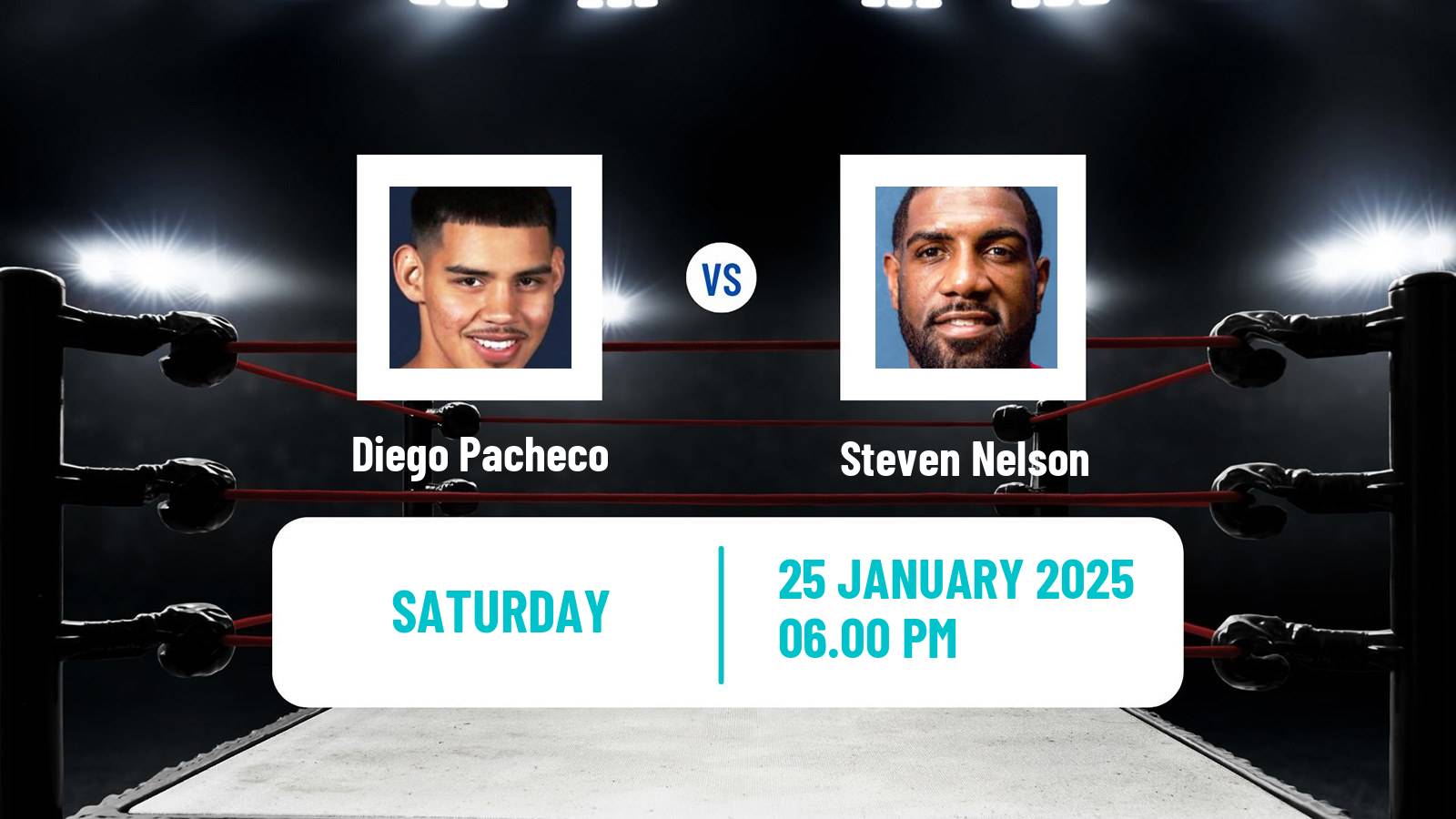 Boxing Super Middleweight WBC Usa WBO International Titles Men Diego Pacheco - Steven Nelson