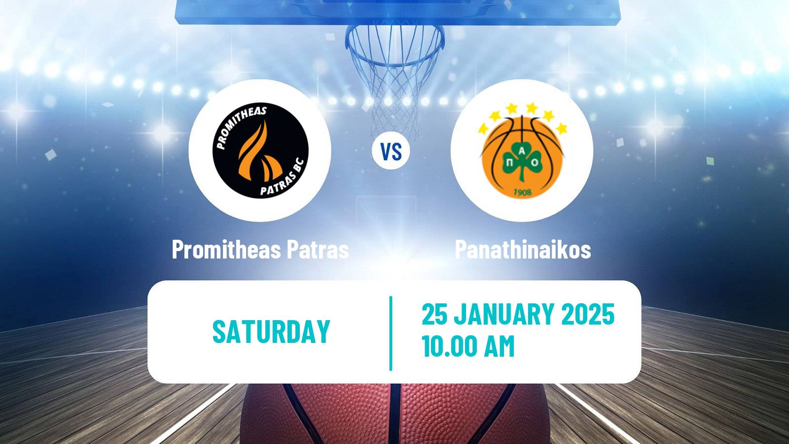 Basketball Greek Basket League A1 Promitheas Patras - Panathinaikos