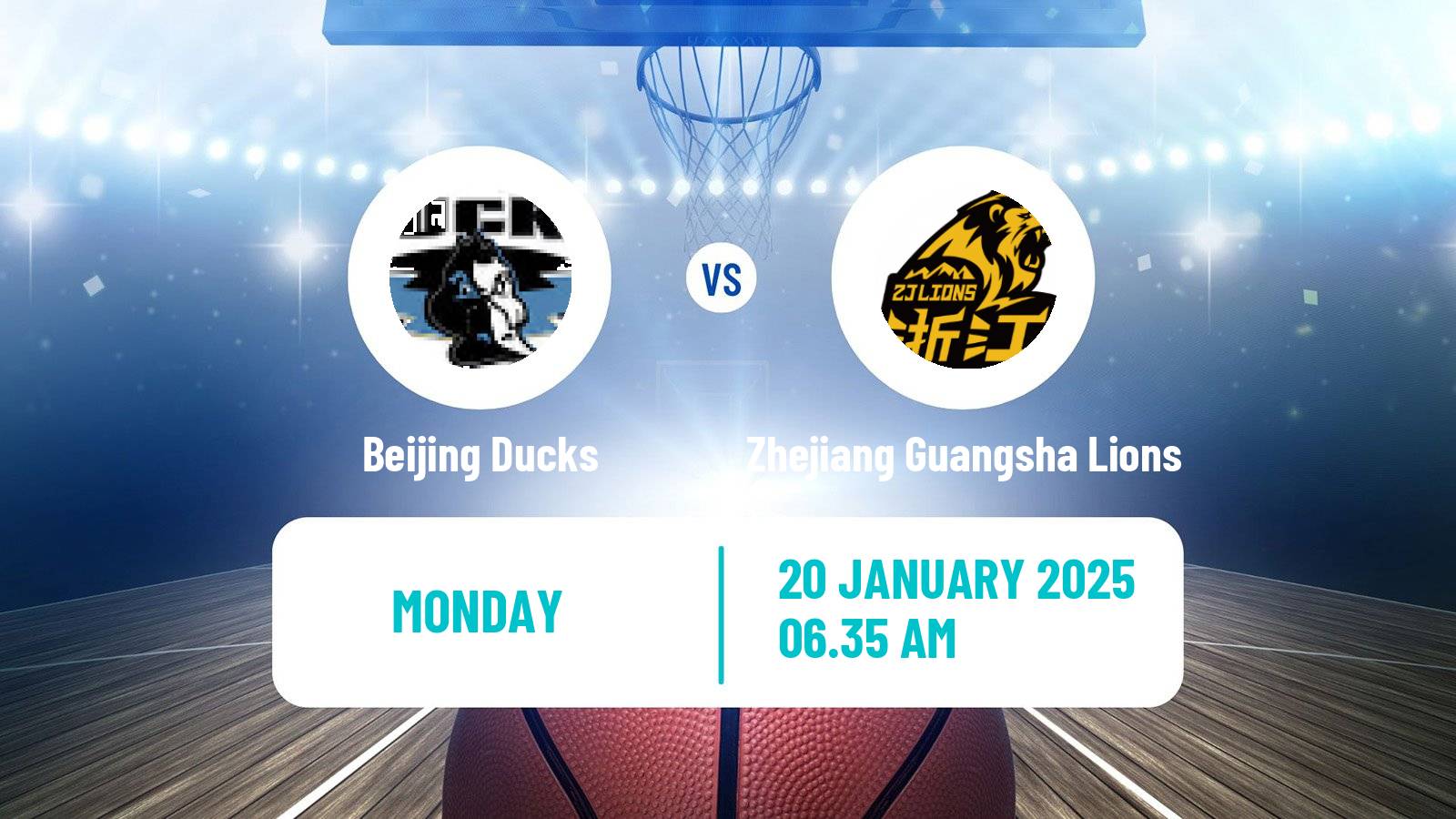 Basketball CBA Beijing Ducks - Zhejiang Guangsha Lions