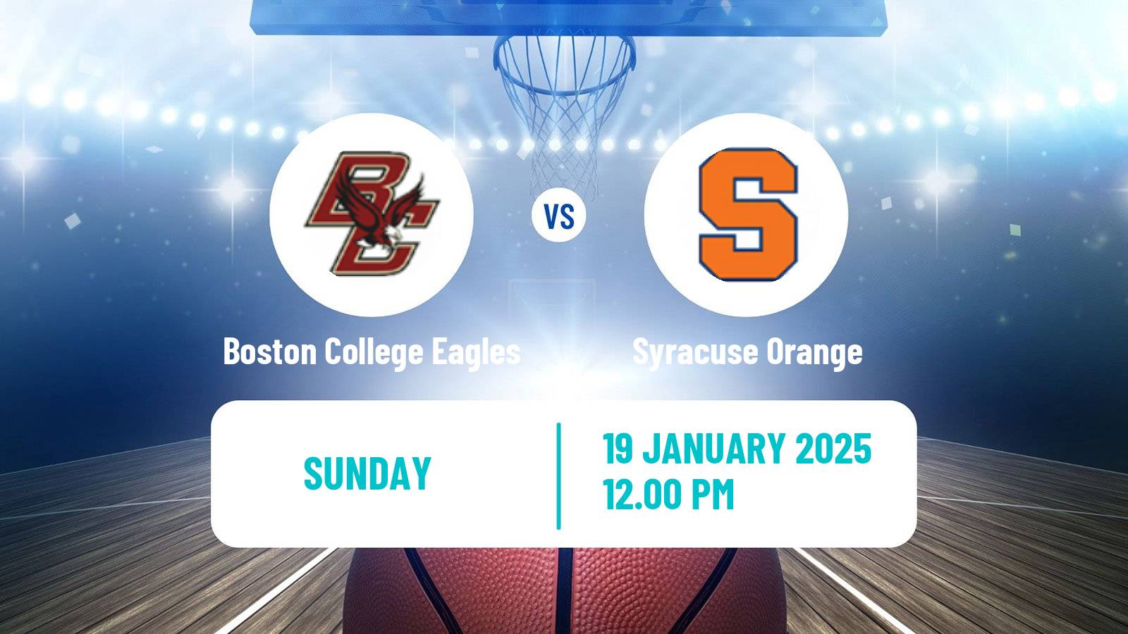 Basketball NCAA College Basketball Women Boston College Eagles - Syracuse Orange