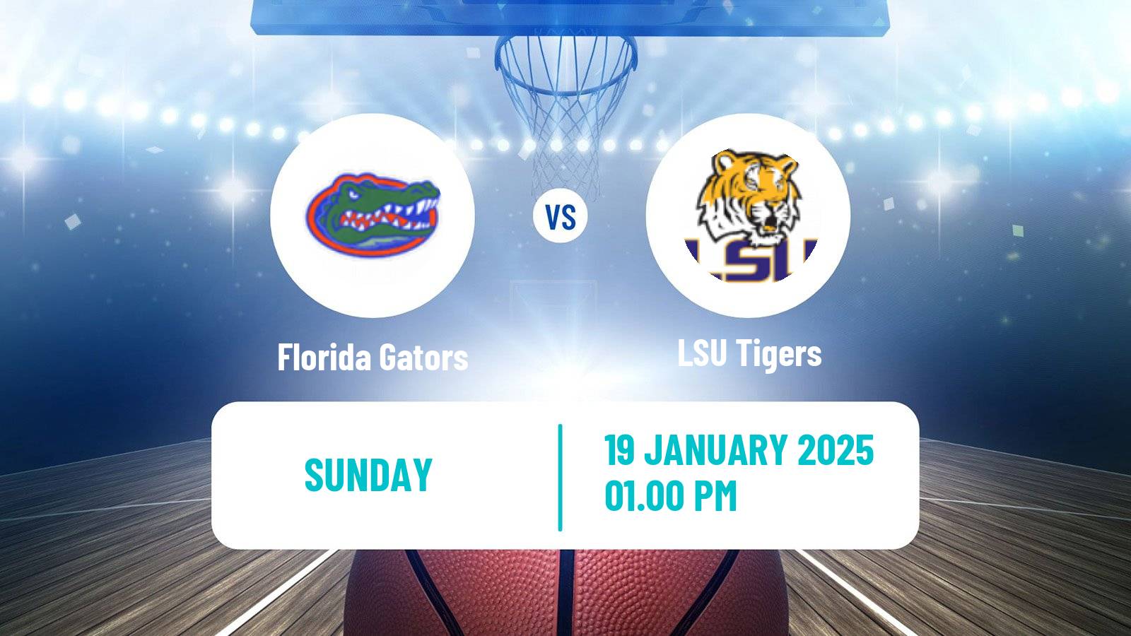 Basketball NCAA College Basketball Women Florida Gators - LSU Tigers