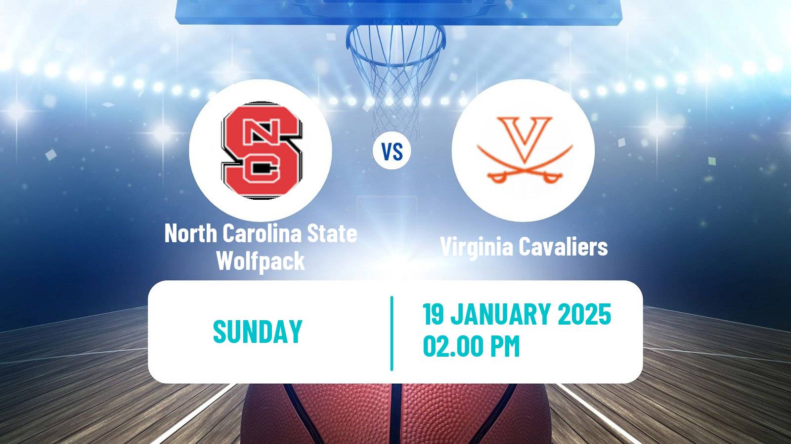 Basketball NCAA College Basketball Women North Carolina State Wolfpack - Virginia Cavaliers