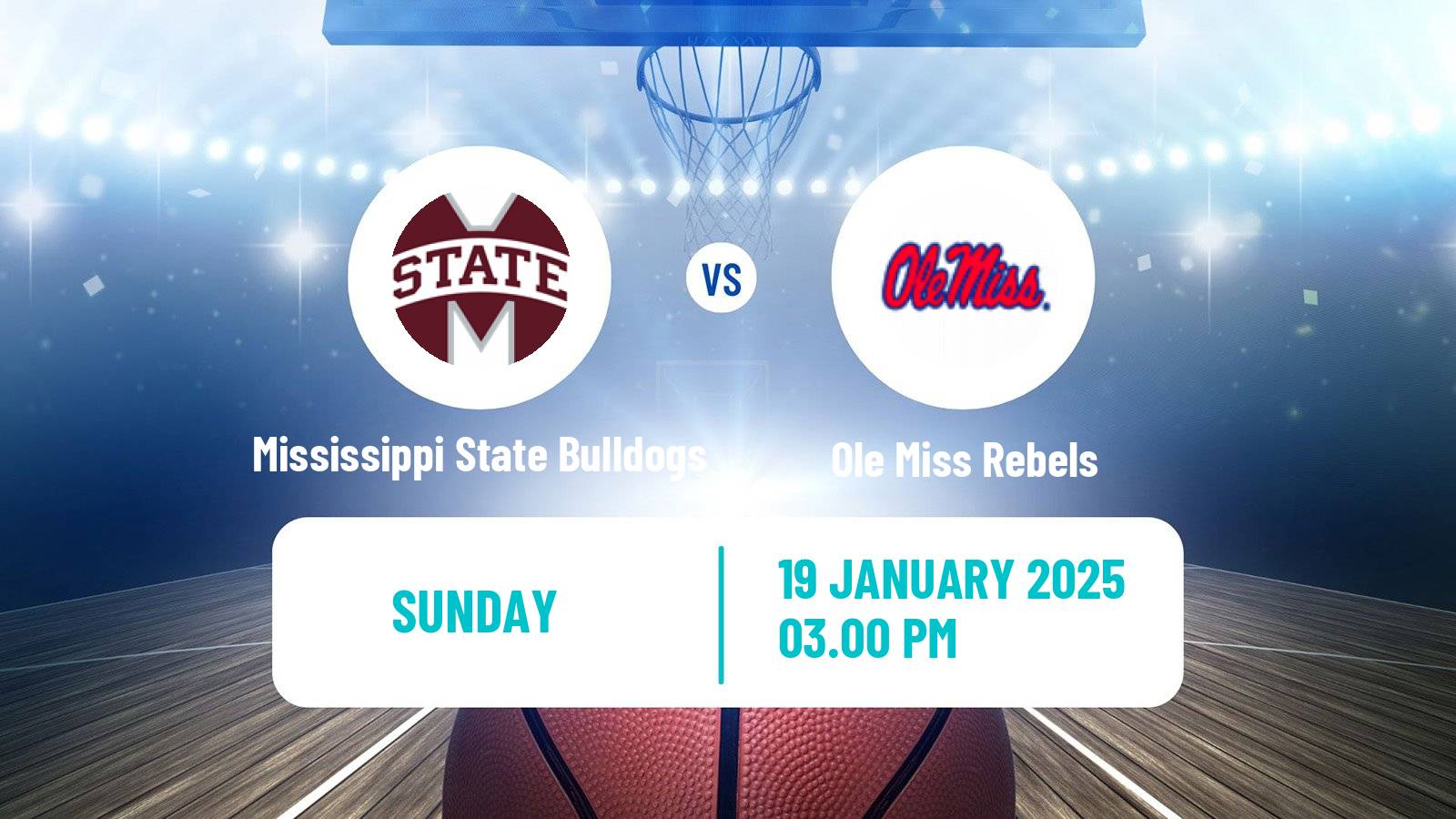 Basketball NCAA College Basketball Women Mississippi State Bulldogs - Ole Miss Rebels