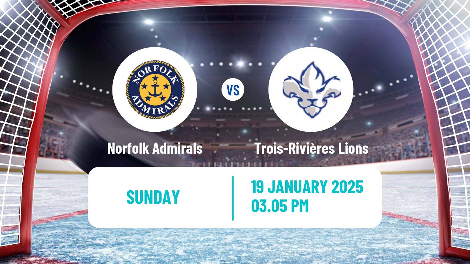 Hockey ECHL Norfolk Admirals - Trois-Rivières Lions