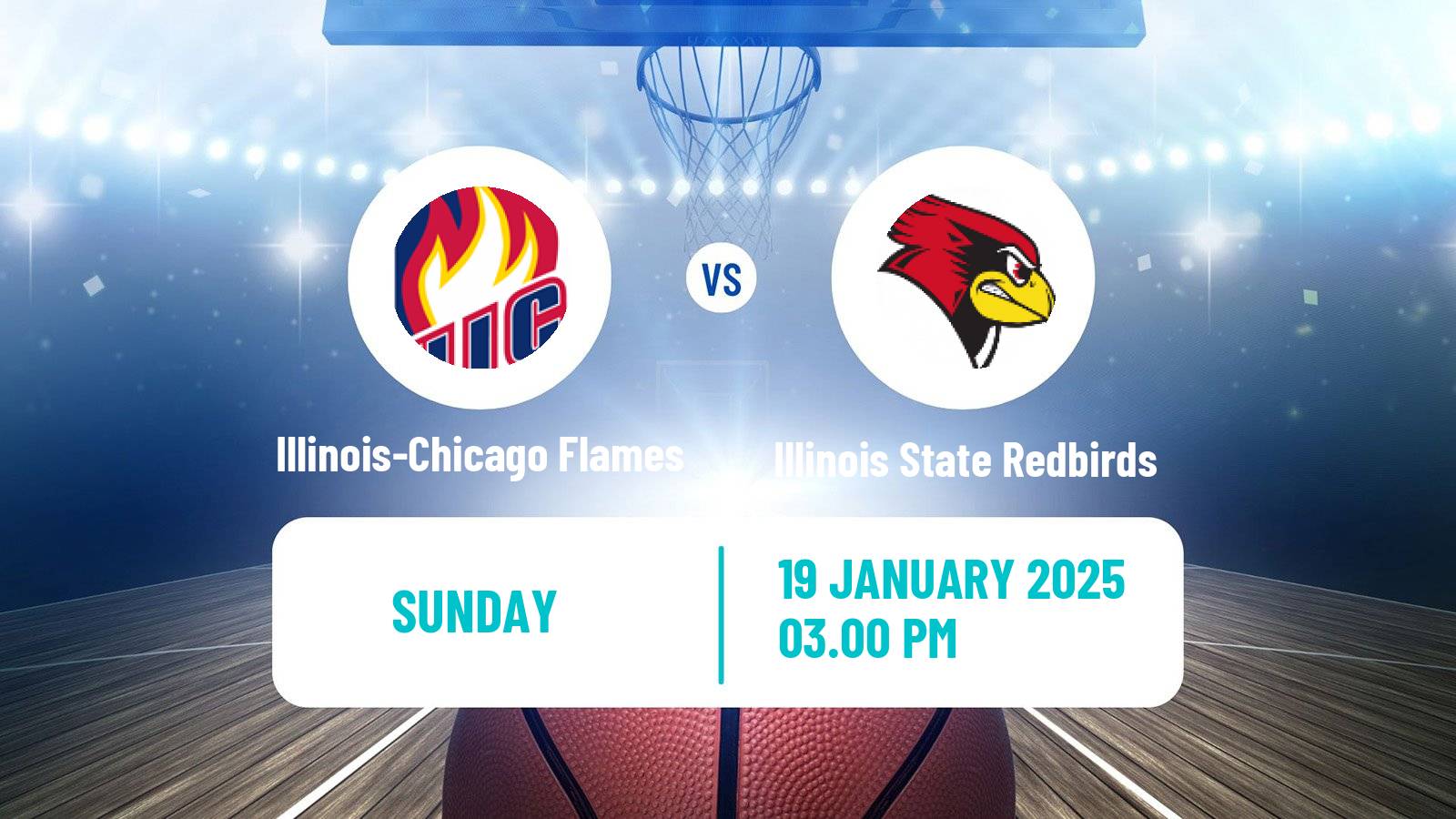 Basketball NCAA College Basketball Women Illinois-Chicago Flames - Illinois State Redbirds