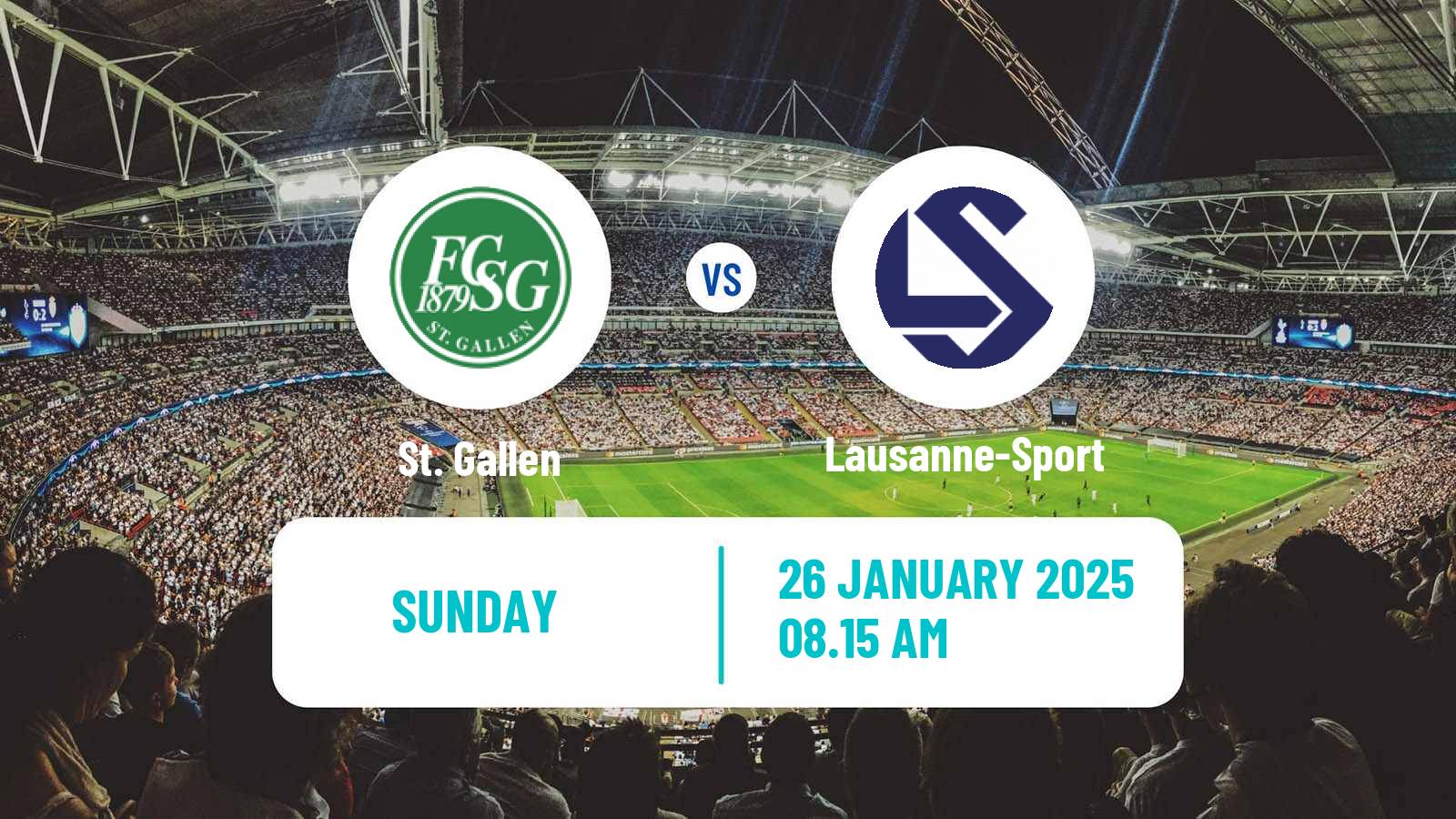 Soccer Swiss Super League St. Gallen - Lausanne-Sport