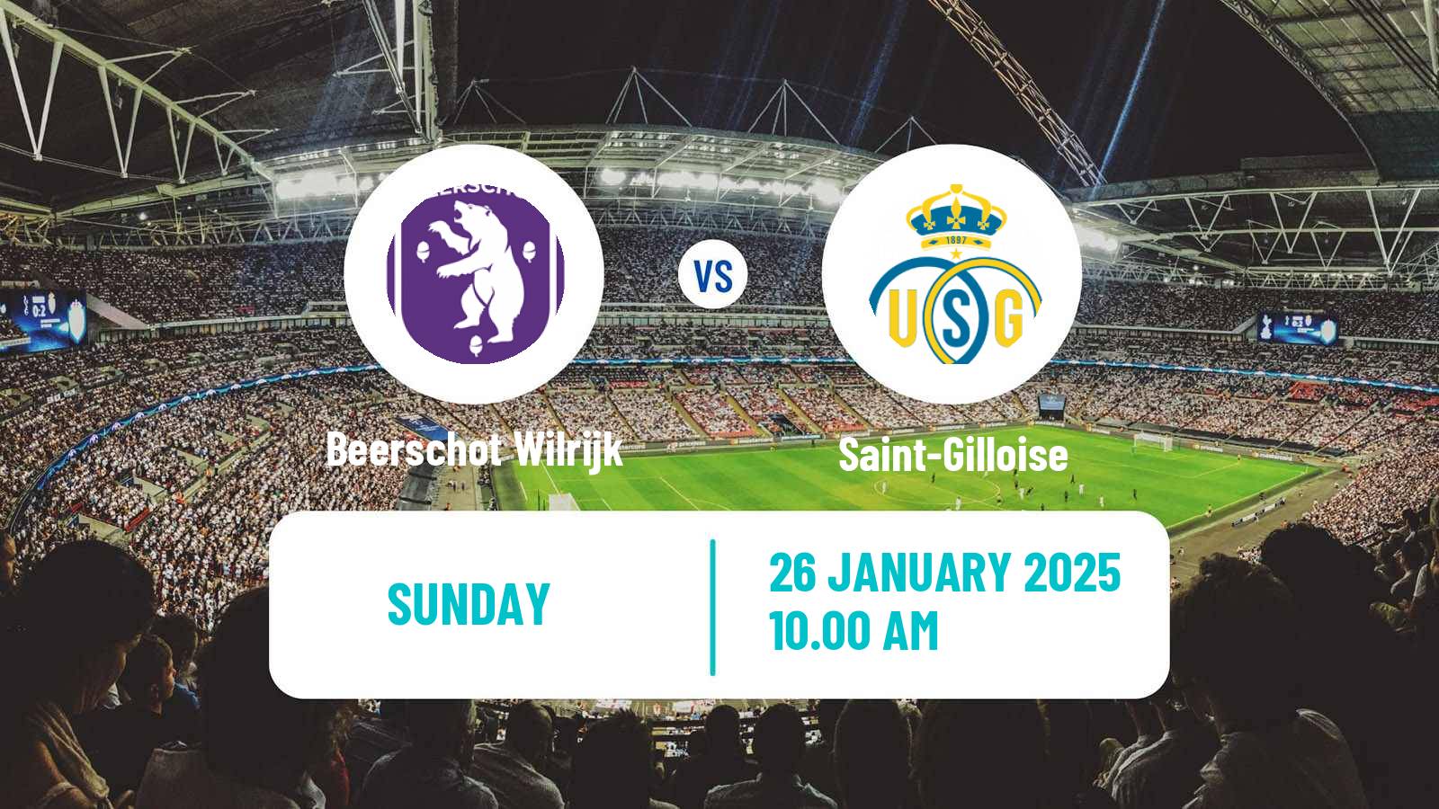 Soccer Belgian Jupiler Pro League Beerschot Wilrijk - Saint-Gilloise