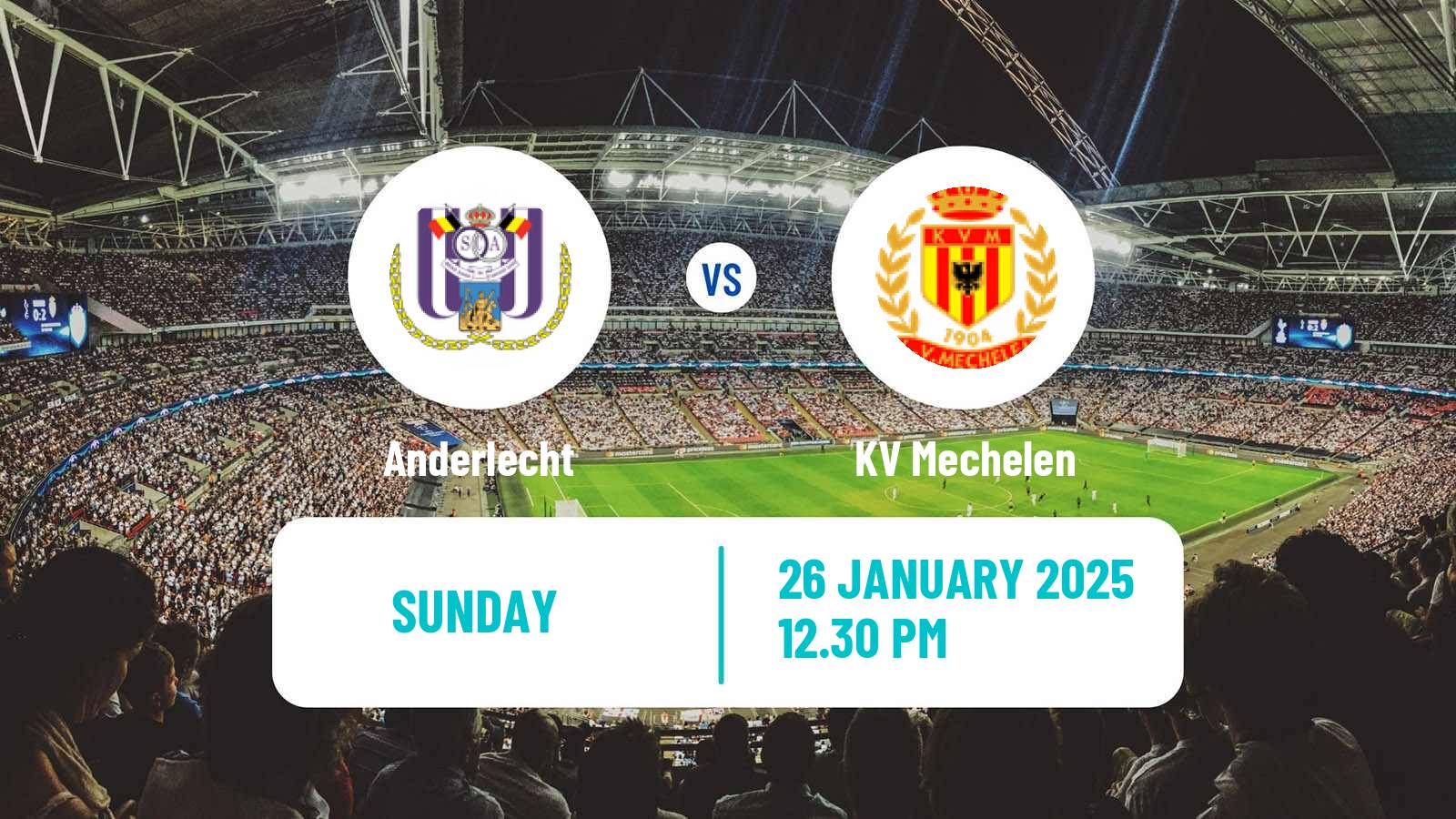 Soccer Belgian Jupiler Pro League Anderlecht - KV Mechelen