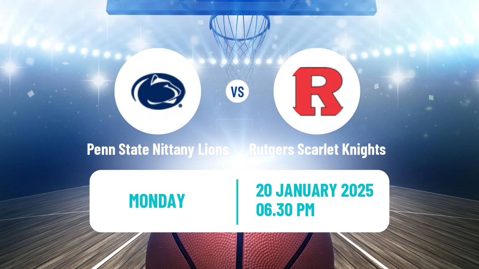 Basketball NCAA College Basketball Penn State Nittany Lions - Rutgers Scarlet Knights