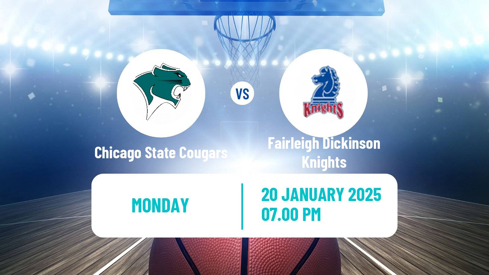 Basketball NCAA College Basketball Chicago State Cougars - Fairleigh Dickinson Knights