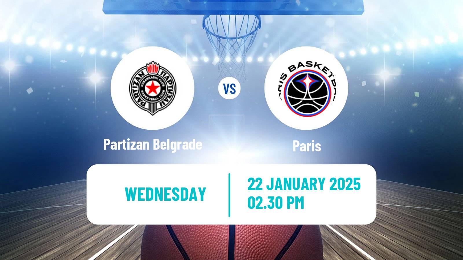 Basketball Euroleague Partizan Belgrade - Paris